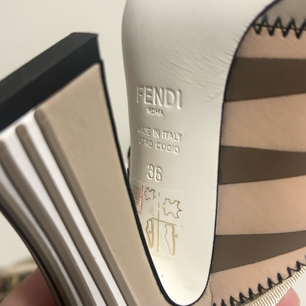 Beautiful Authentic Fendi Neoprene FFreedom Open Toe Sandals. Lightly Worn - Picture 9 of 12